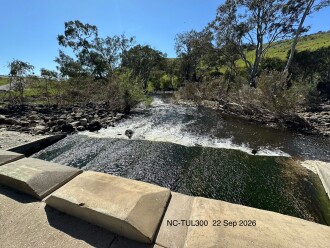 Fast flow of water
